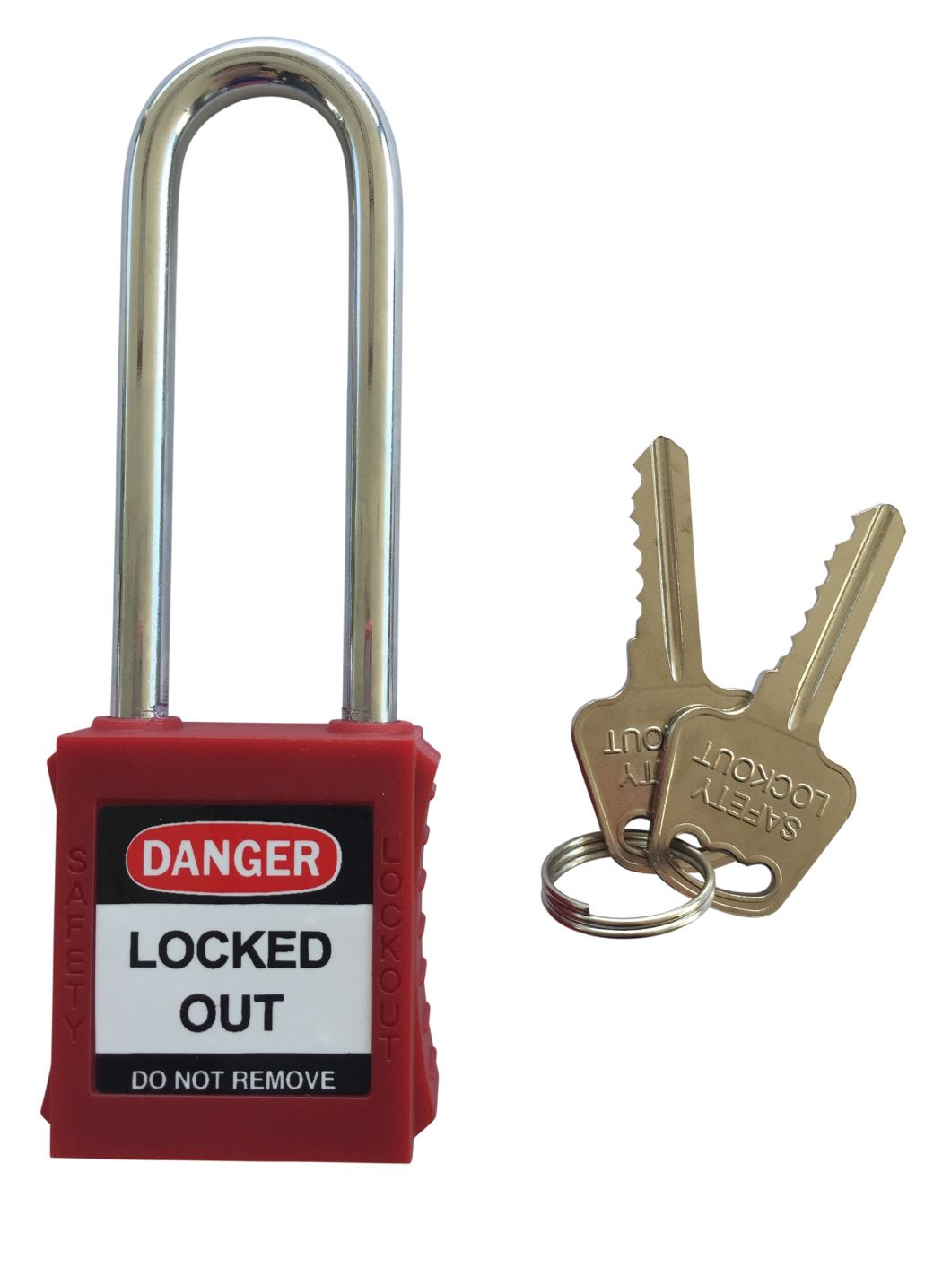 GS-8552 Long Shackle Safety Padlock, 76mm Metal Schackl Safety Padlock, High Quality Safety Padlock
