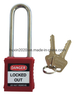 GS-8552 Long Shackle Safety Padlock, 76mm Metal Schackl Safety Padlock, High Quality Safety Padlock