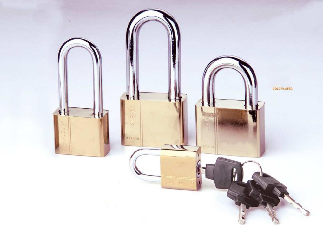 GS0023 Gold Plated Square Disc Iron Padlock, High Quality Iron Padlock, ISO9001 Passed Iron Padlock, Disc Iron Padlock