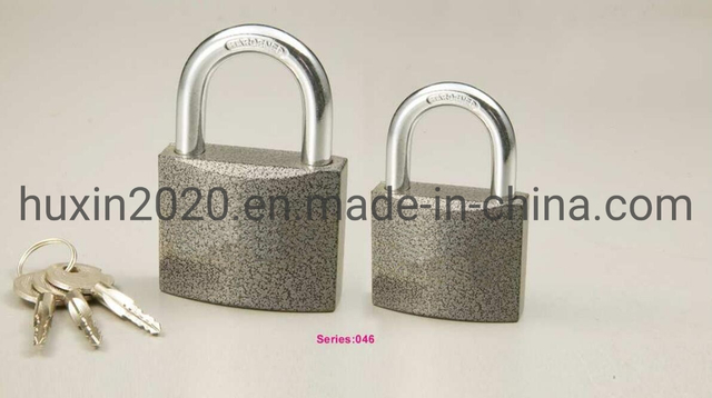 GS0046 Plastic Painted Iron Padlock, High Quality Grey Padlock, ISO9001 Passed Grey Padlock, Padlock