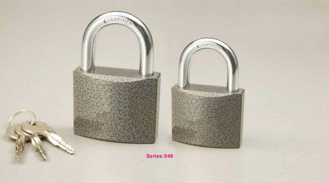 GS0046 Plastic Painted Iron Padlock, High Quality Grey Padlock, ISO9001 Passed Grey Padlock, Padlock