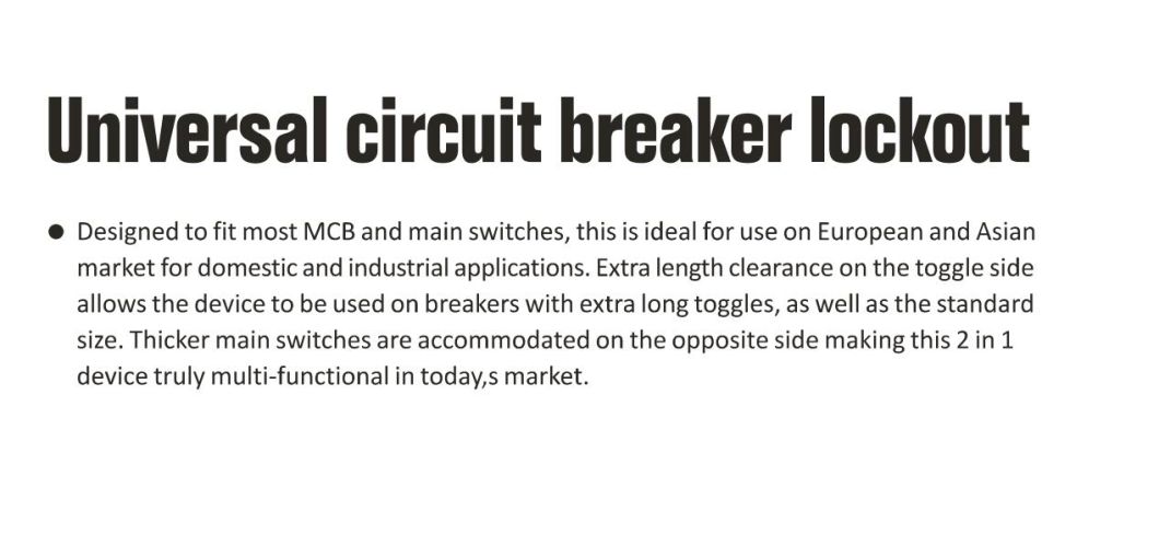 GS-D10 Miniature Circuit Breaker Lockout, Safety Lockout, Electrical Plug Lockout, High Quality Safety Lockout