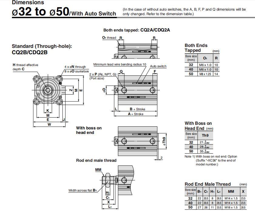 Cdq2b16-5/10/15/20/25/30/35/40/45/50d/S/T Compact Cylinder, Cdq2b Series Single Actioin Cylinder, Double Action Comact Cylinder, High Quality Cylinder