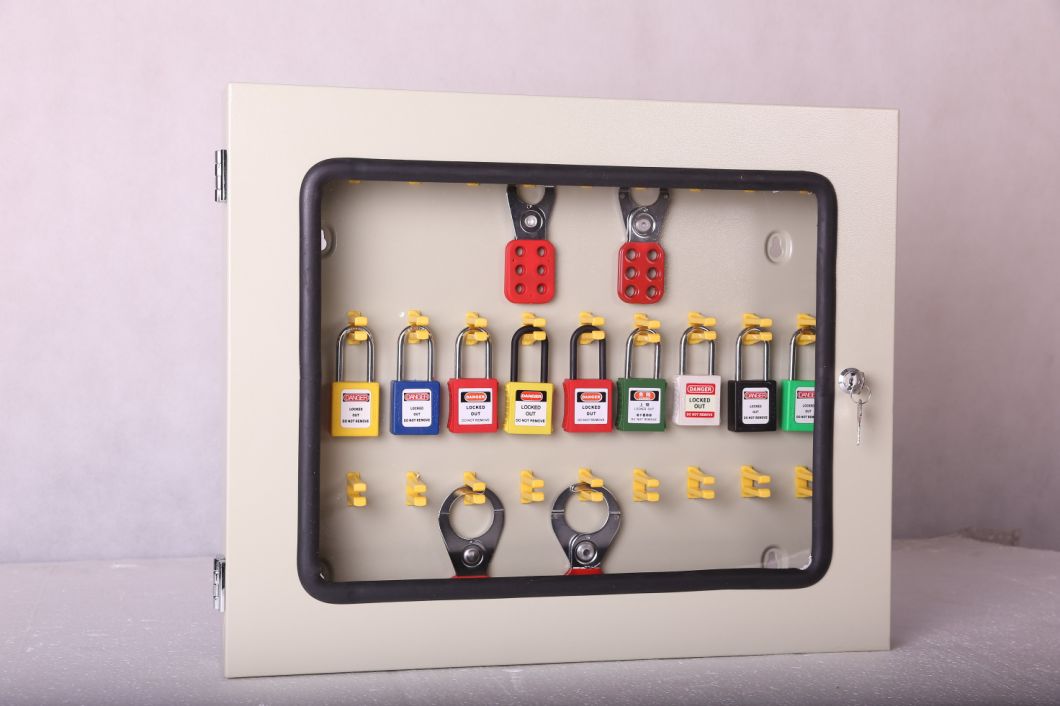 GS-8821 Lock Portable Metal Safety Lockout Box, Lockout Box, Industrial Safety Equipment Electrical Metal Safety Lockout Tagout Box