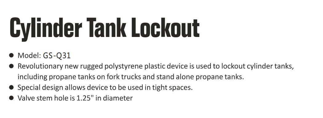 GS-Q31 Cylinder Tank Lockout, High Quality Cylinder Tank Lockout, Safety Lockout, Cylinder Lockout