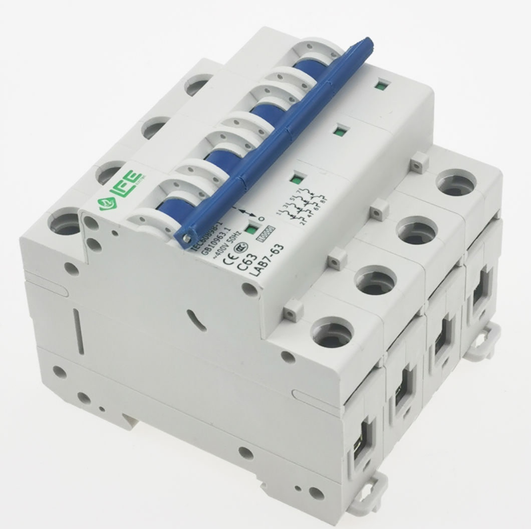 L7-63 4p Miniature Circuit Breaker; 1p Circuit Breaker; L7 MCB, CE Proved Miniature Circuit Breaker