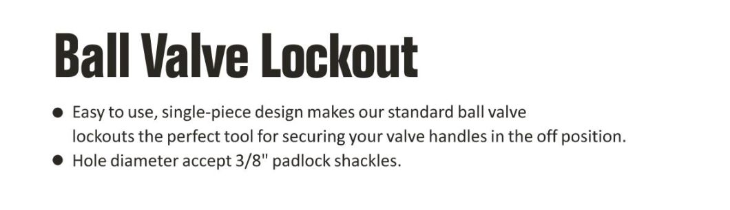 GS-8208 Ball Valve Standard Lockout, Safety Lockout, Ball Valve Lockout, High Quality Safety Lockout
